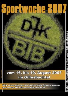 Plakat BTB-Sportwoche 2007 vom 16. bis 19.08.2007